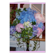 Blue Hydrangea Pink Peonies cards