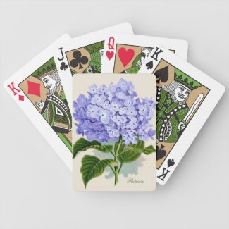 Blue Hydrangea Playing Cards