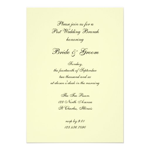 Blue Hydrangea Post Wedding Brunch Invitation