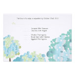 Blue Hydrangea Reply Card invitations