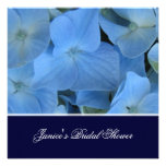 Blue hydrangea/romantic bridal shower/wedding personalized announcement