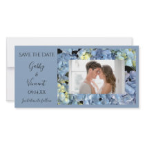 Blue Hydrangea Save the Date photo cards