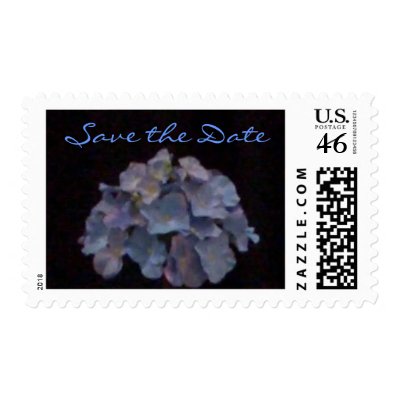 Blue Hydrangea - Save the Date Postage Stamp