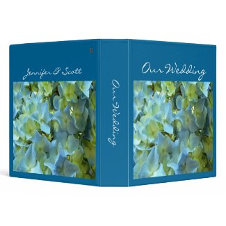 Blue Hydrangea Wedding Binder binder