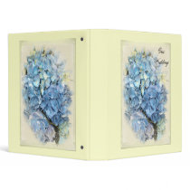 Blue Hydrangea Wedding binders by loraseverson Blue Hydrangea Wedding binders