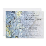 Blue Hydrangea Wedding Invitation