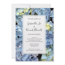 Blue Hydrangea Wedding Invitation