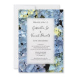 Blue Hydrangea Wedding Invitation