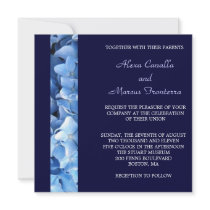 Blue Hydrangea Wedding Invitation
