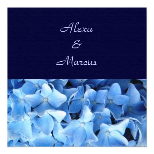 Blue Hydrangea Wedding Invitation