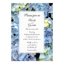 Blue Hydrangea Wedding Invitation
