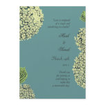 Blue Hydrangea Wedding Program Invitation