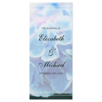 Blue Hydrangea Wedding Program Customized Rack Card