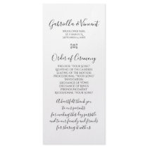 Blue Hydrangea Wedding Program Customized Rack Card