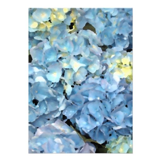 Blue Hydrangea Wedding Rehearsal Dinner Invitation