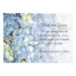 Blue Hydrangea Wedding Save the Date Invitation