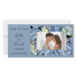Blue Hydrangea Wedding Save the Date Photo Card
