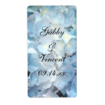 Blue Hydrangea Wedding Stickers Vertical