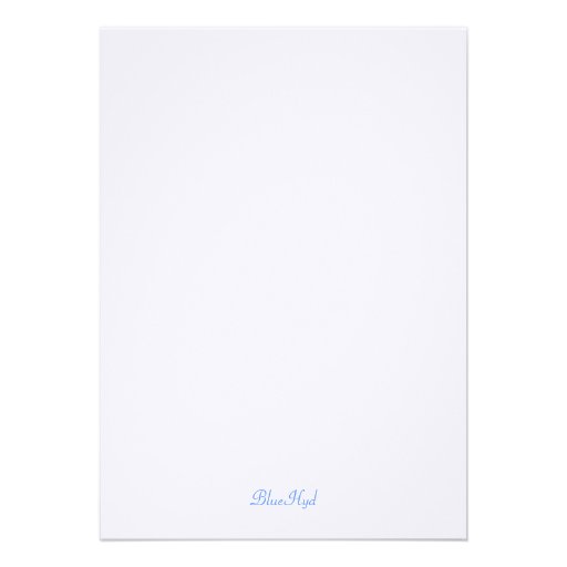 Blue Hydrangeas Linen Rehearsal Dinner Invite