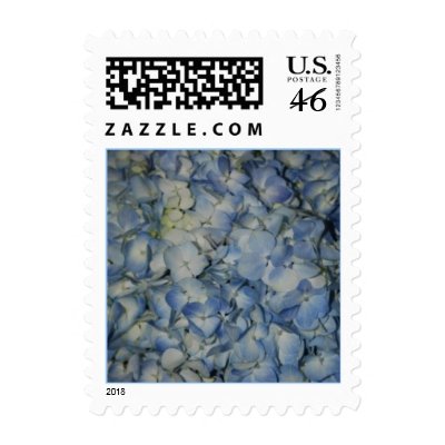 Blue Hydrangeas Postage Stamp