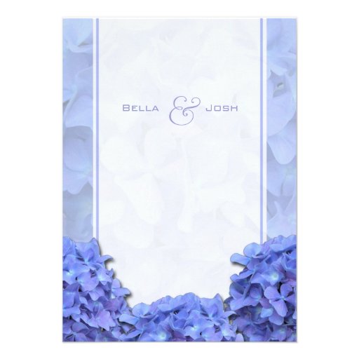 Blue Hydrangeas Save the Date Announcement
