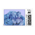 Blue Hydrangia Wedding Postage postage by JuJuGarden Blue Hydrangia Wedding Postage postage
