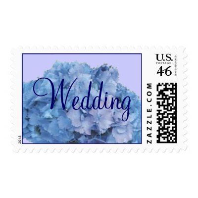 Blue Hydrangia Wedding Postage