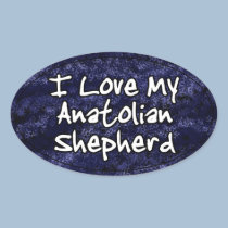 Blue I Love my Anatolian Shepherd stickers