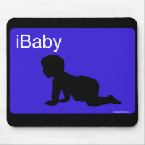 Blue iBaby mousepads by Scrappintwins Blue iBaby mousepads