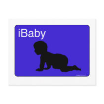 Blue iBaby postcards by Scrappintwins Blue iBaby postcards