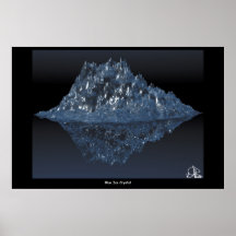 Blue Ice Crystal Poster