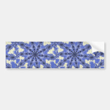 Blue ice crystals bumper sticker