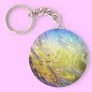 Blue ice leaves key chain