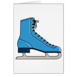 Blue Ice Skate Greeting Cards