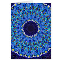 Blue Ice Spirals Greeting Cards