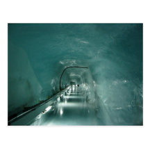 Blue ice tunnel postcard