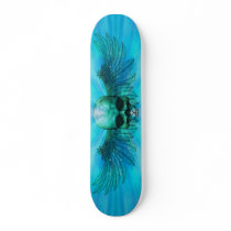 Blue Ice Winged Skull skateboards