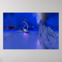 Blue Ice World Serpent Poster