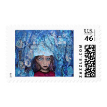 "Blue in the Rain" postage