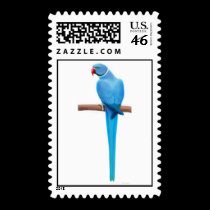 Blue Indian Ringneck Parrakeet Postage postage