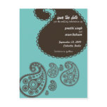 Blue Indian Save the Date Blue Indian Save the Date