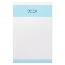 Blue  Initial stationery