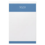 Blue  Initial Custom Stationery