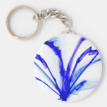 Blue ink in water design keychains