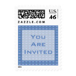 blue invitation postage