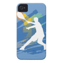 Blue iphone case gift with tennis player for men iphone 4 case-mate case