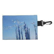 Blue Iridescent Flags Accessory Bags