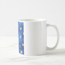 Blue Iris Bouquet Pattern Coffee Mug