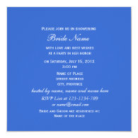 Blue iris flowers bridal shower invitations. invitations