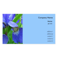 blue iris flowers business card